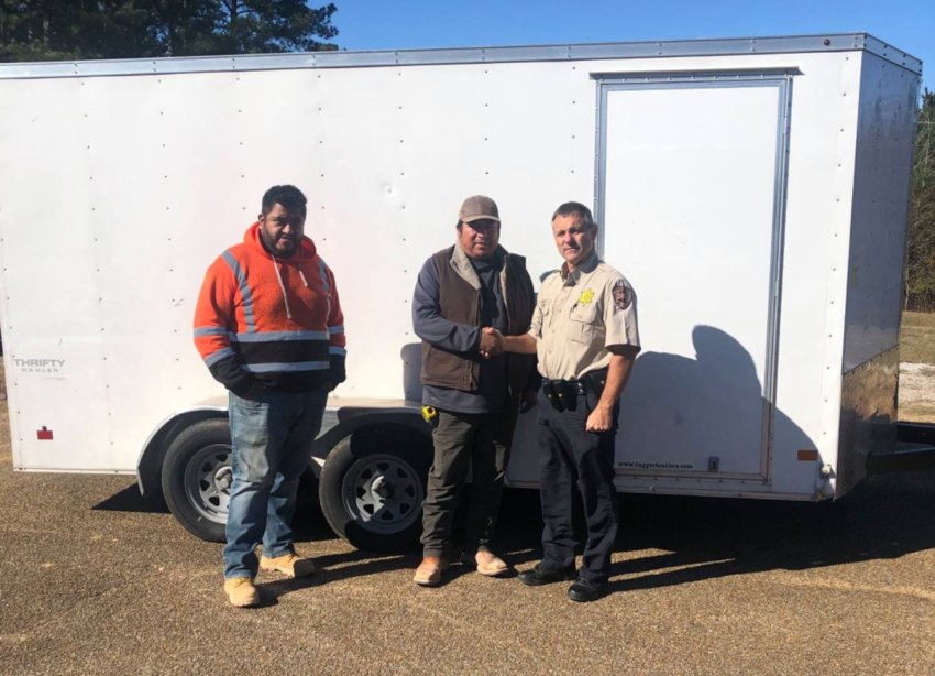A construction trailer recovered by the Neshoba County Sheriff's Office has been returned to its owners.